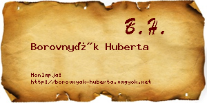 Borovnyák Huberta névjegykártya